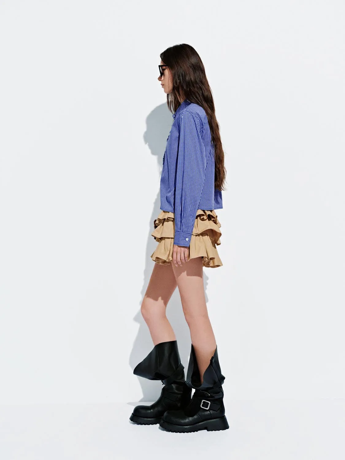Check Ruffle Hem Shirts sold by Urban Revivo product image thumbnail 4