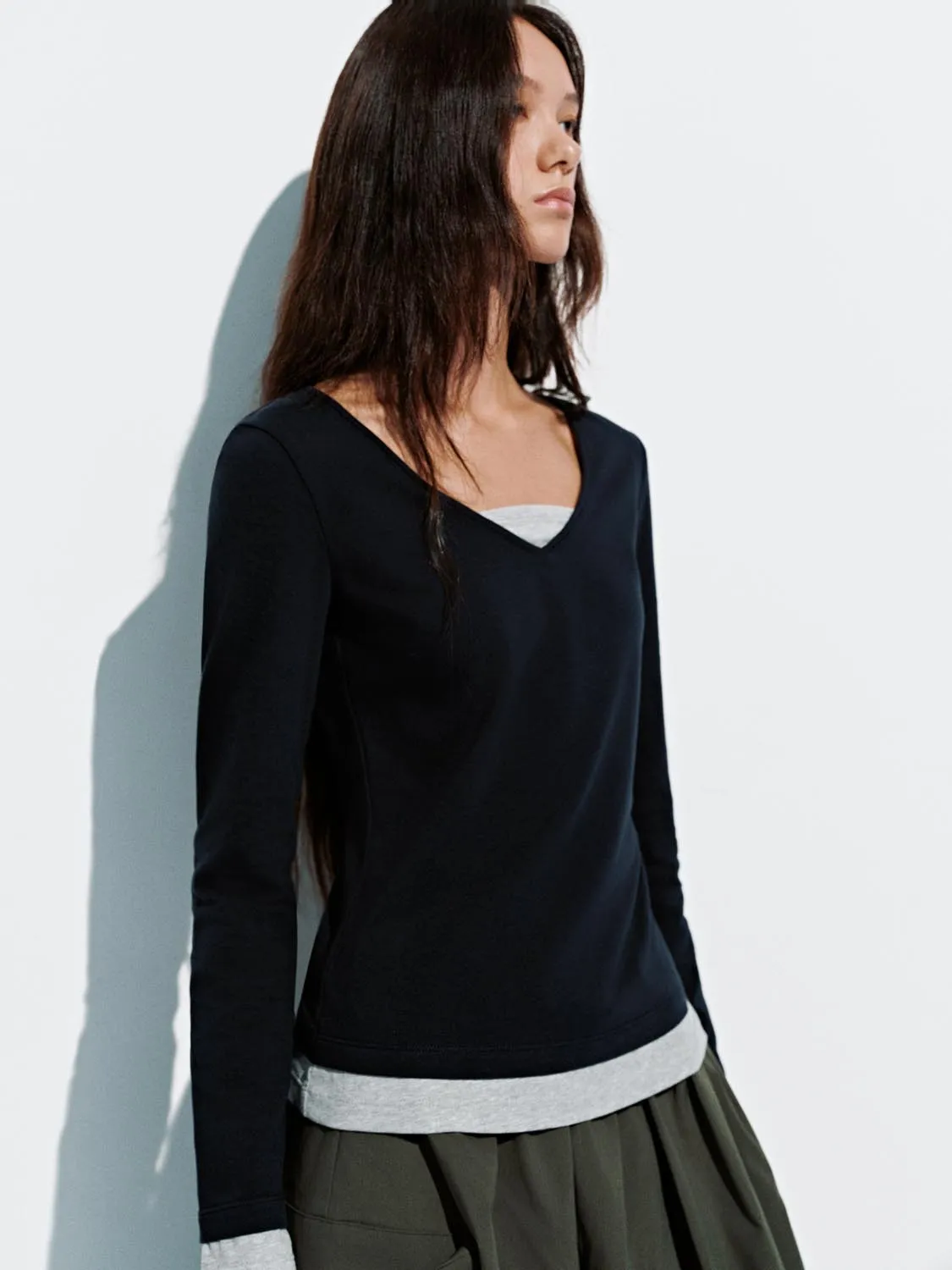 2 In 1 Long Sleeve T-Shirts sold by Urban Revivo product image thumbnail 2