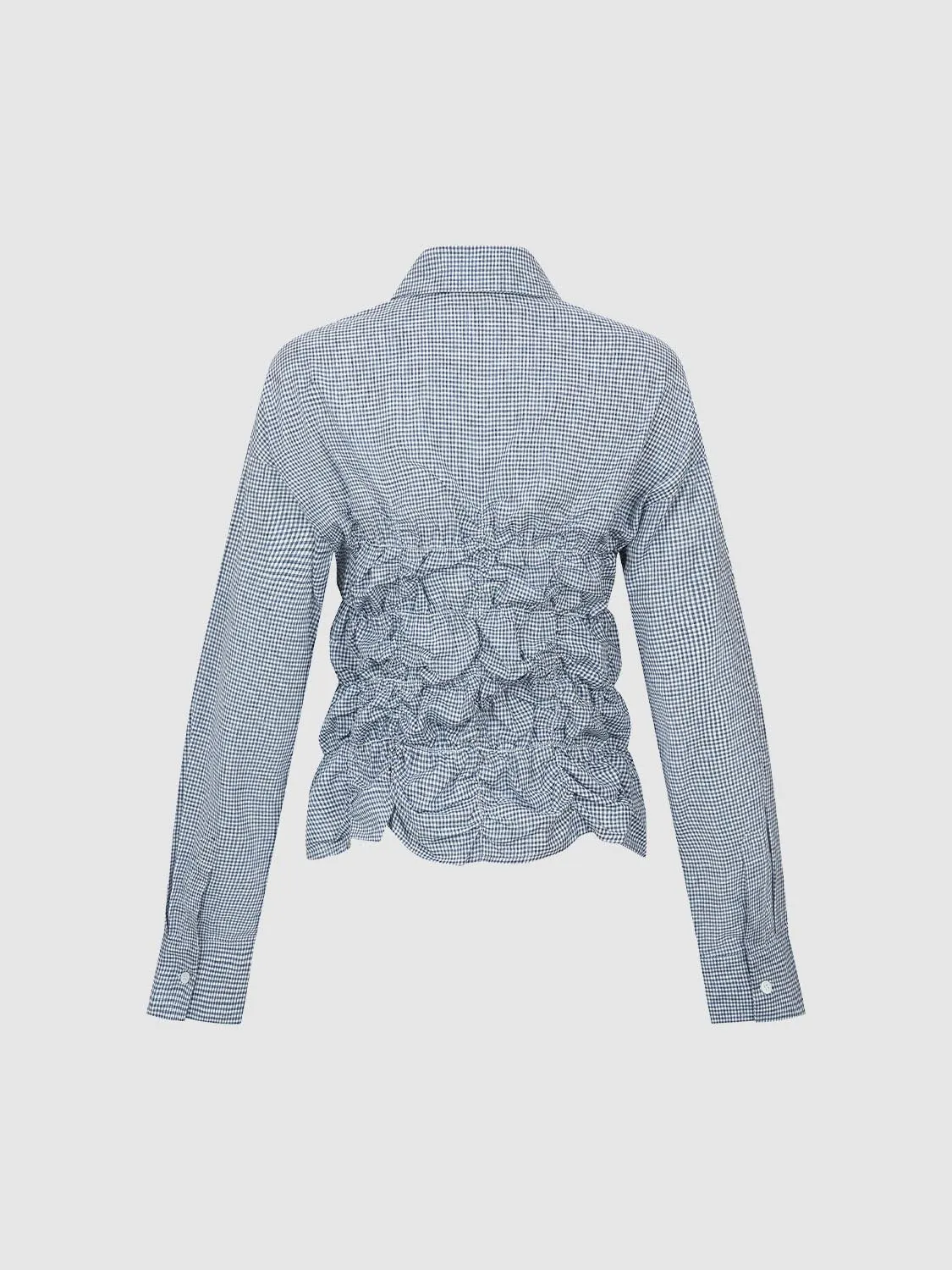 Check Ruched Tiered Shirts sold by Urban Revivo product image thumbnail 2