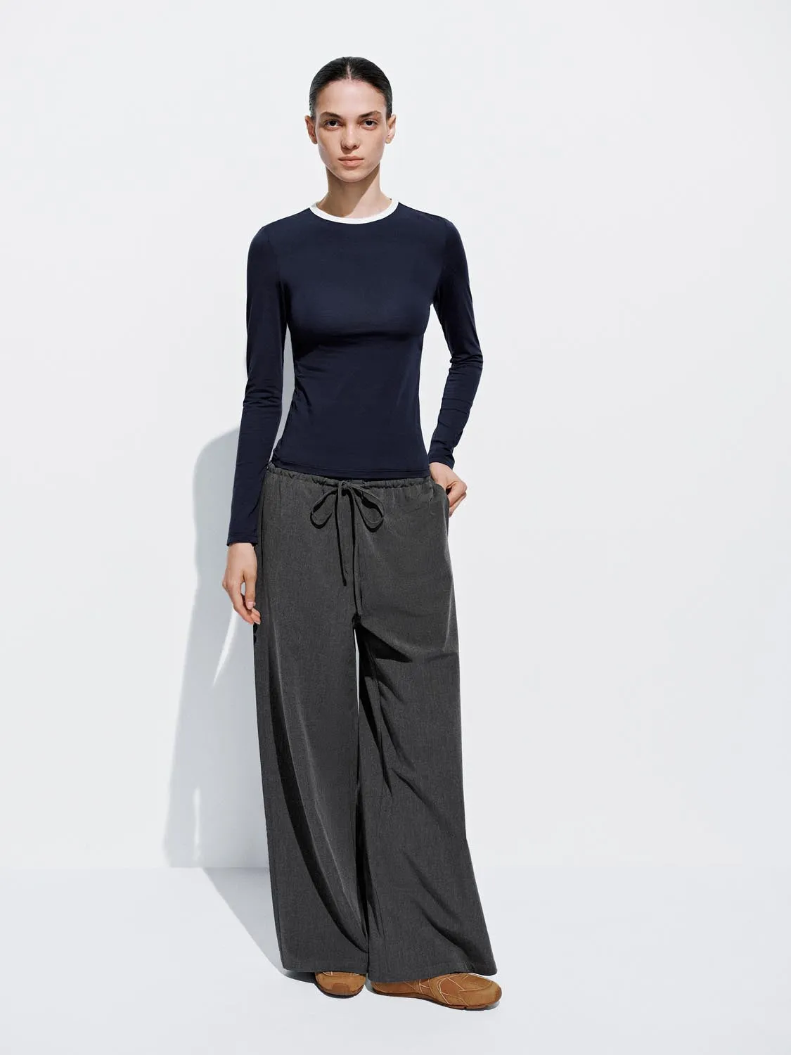 Striped Flare Long Sleeve T-Shirts sold by Urban Revivo product image thumbnail 4