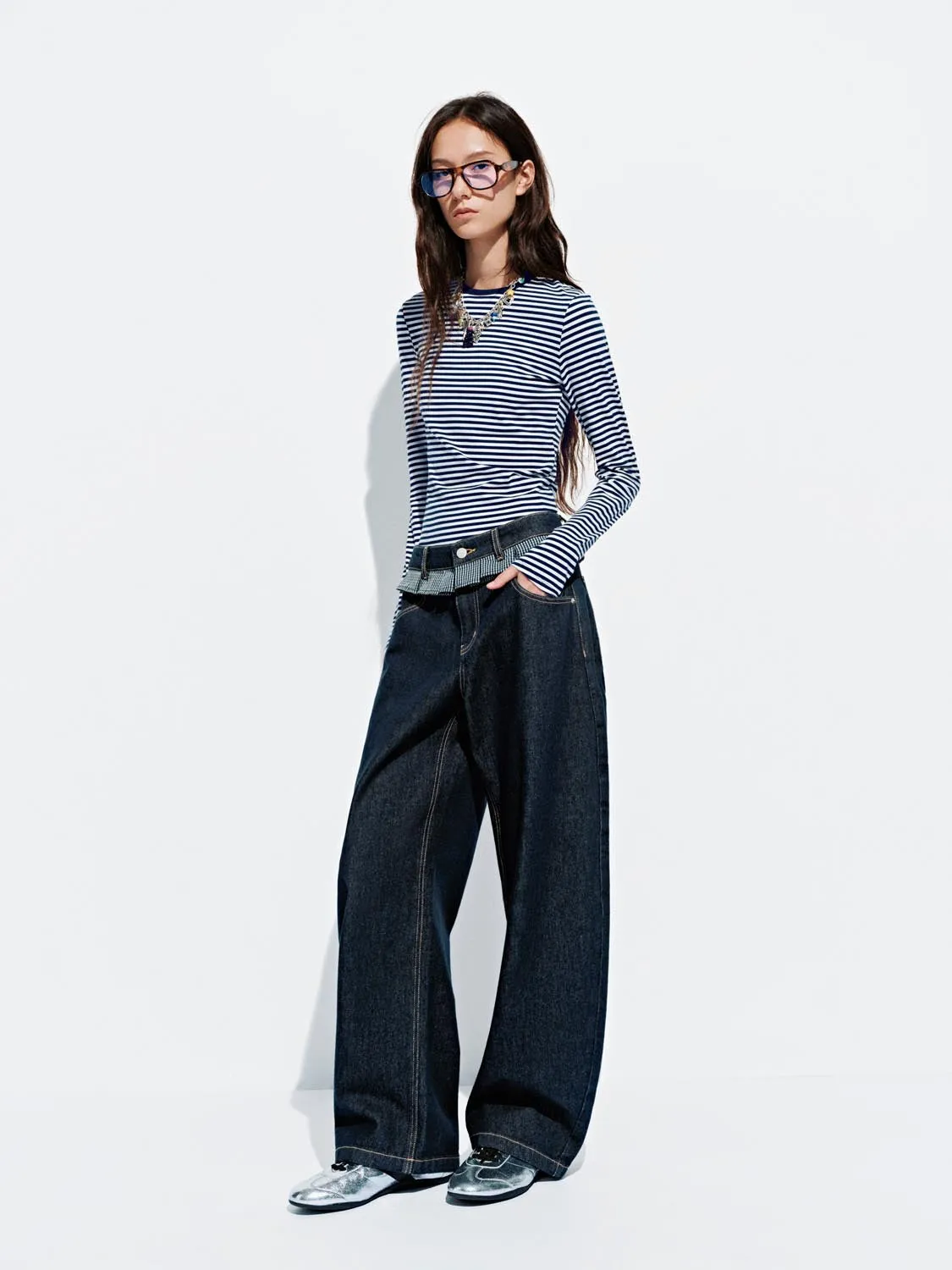 Striped Flare Long Sleeve T-Shirts sold by Urban Revivo product image thumbnail 5