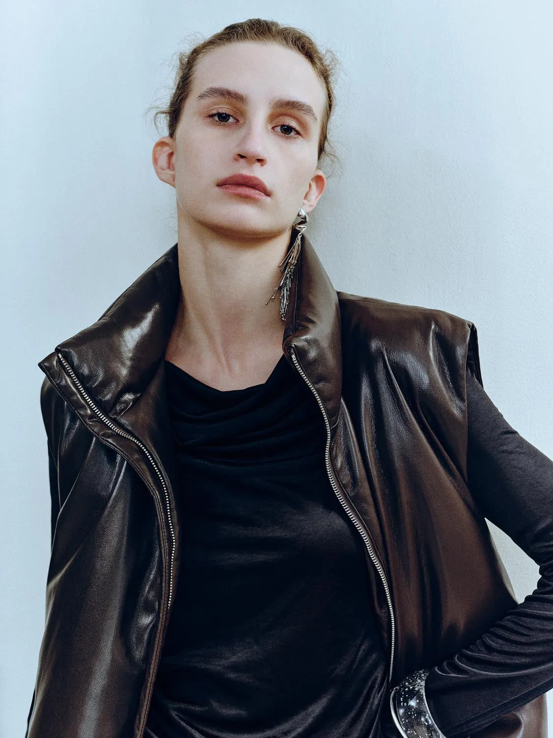 Funnel Neck Padded Gilet Vest sold by Urban Revivo product image thumbnail 3