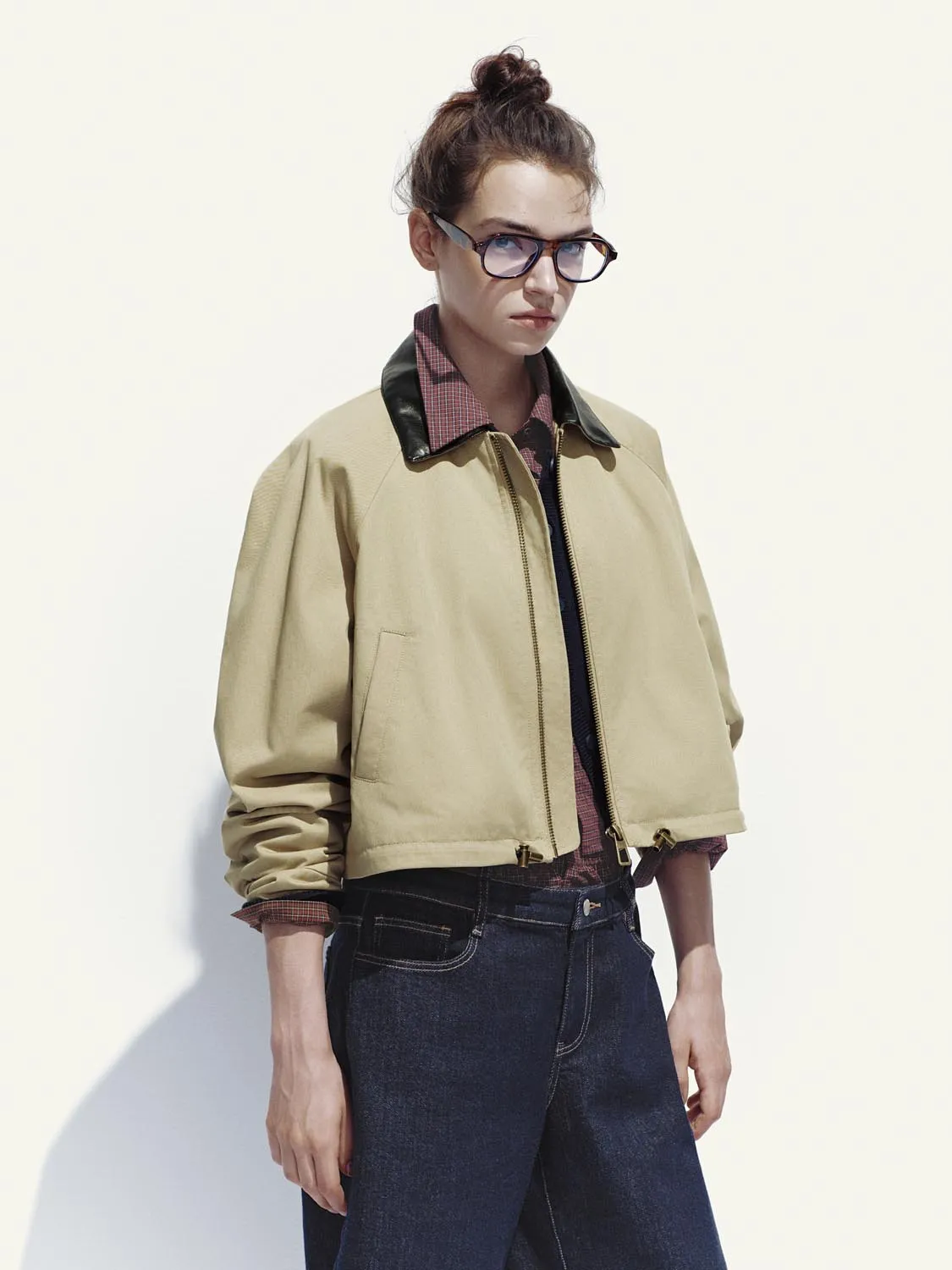 Drawstring Collared Bomber Jackets sold by Urban Revivo product image thumbnail 2