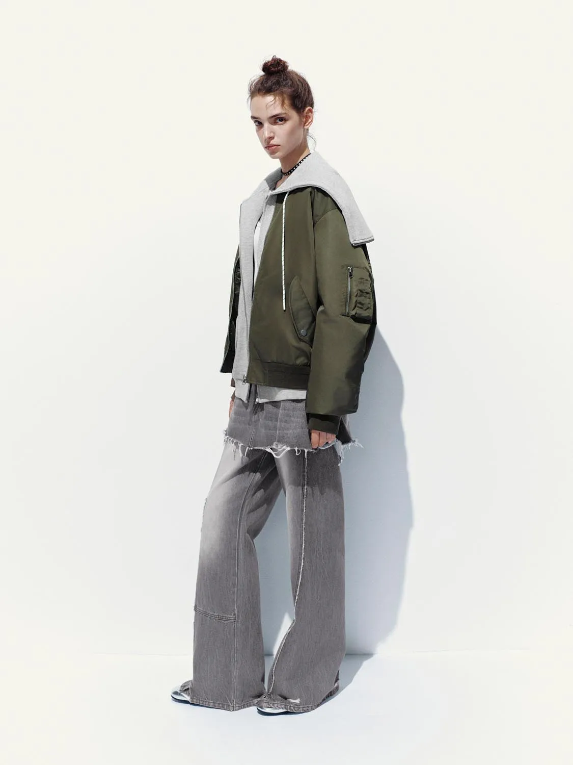 Full Zip Bomber Jackets sold by Urban Revivo product image thumbnail 5