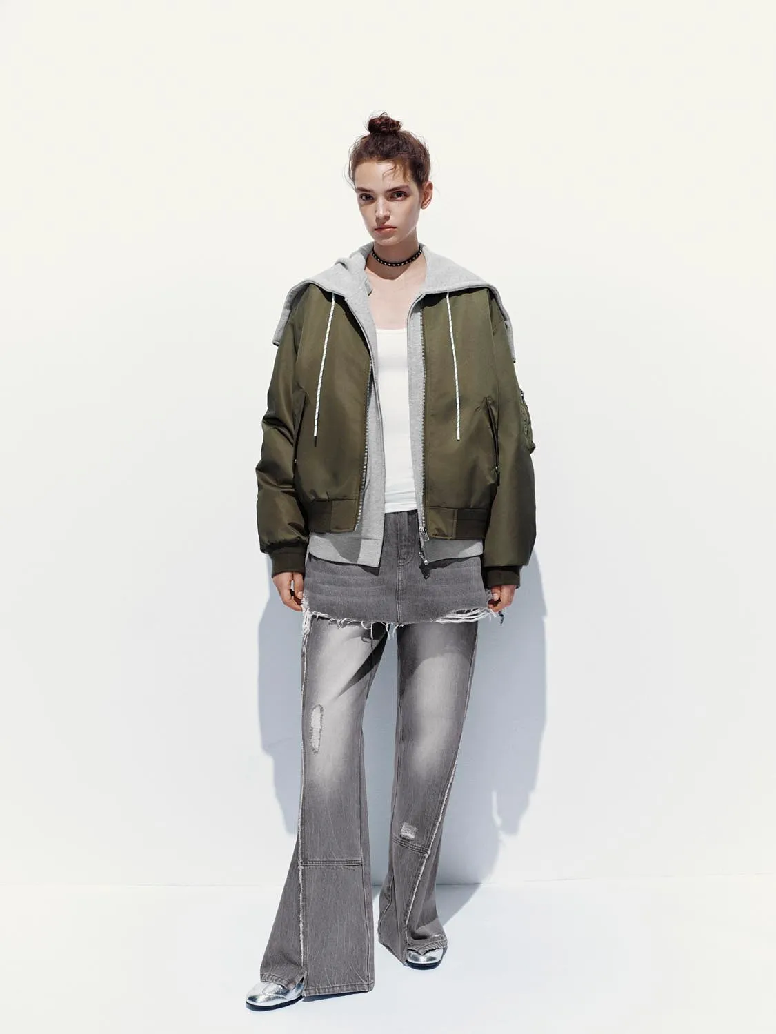 Full Zip Bomber Jackets sold by Urban Revivo product image thumbnail 4