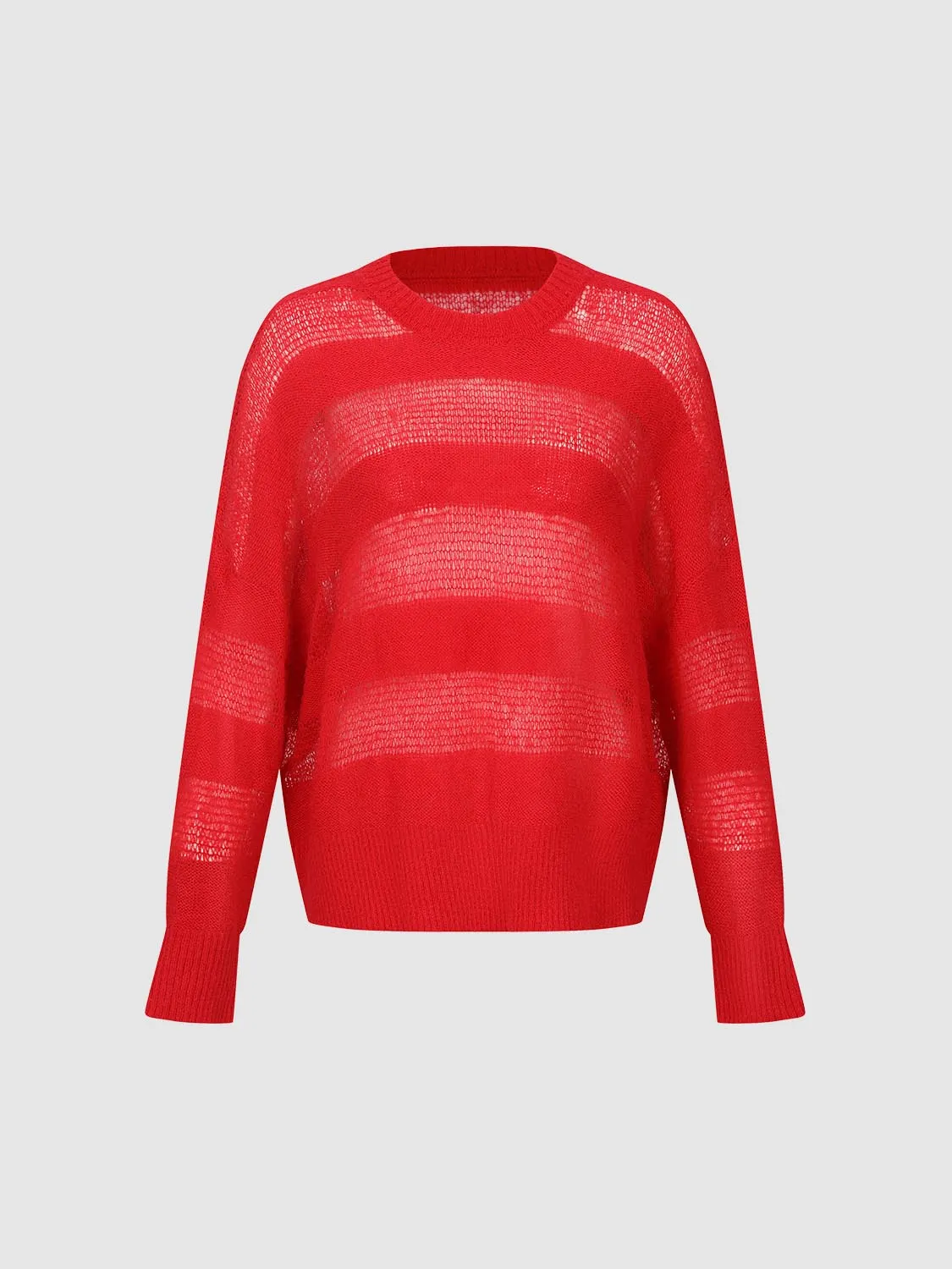 Striped Sheer Knitted T-Shirts sold by Urban Revivo