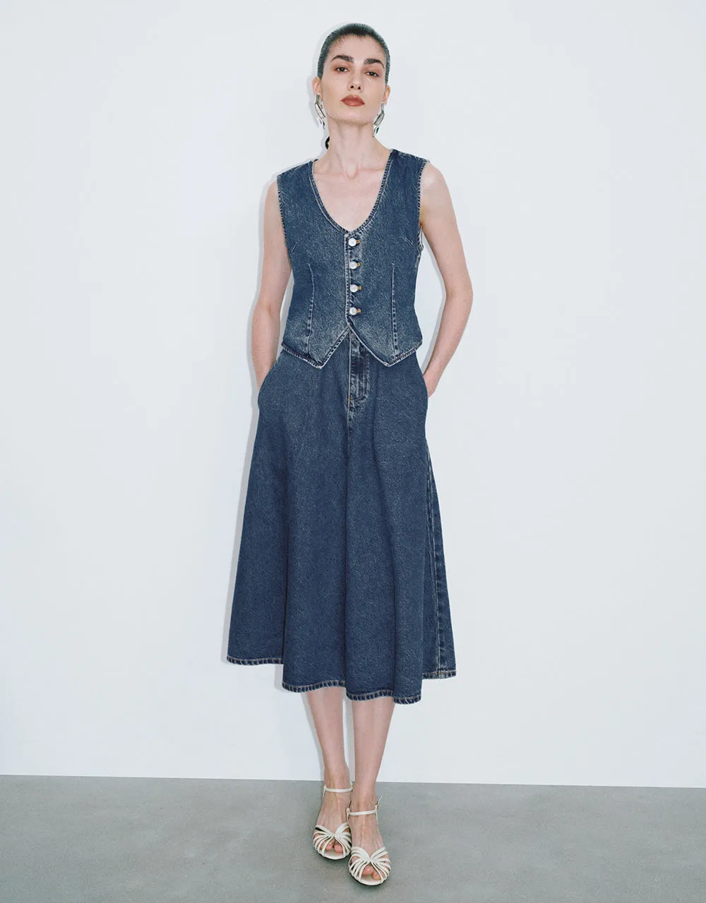 Denim Waistcoat Dresses sold by Urban Revivo