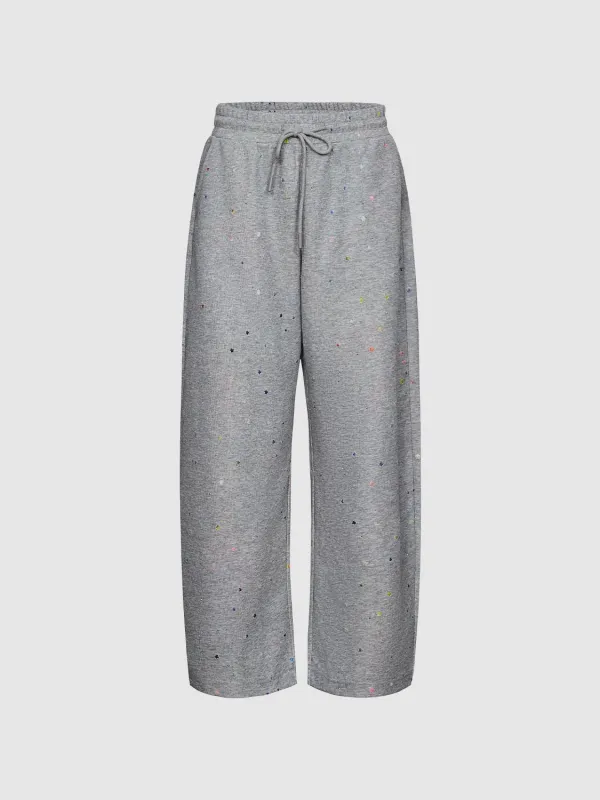 Star Pattern Pull On Wide Leg Pants sold by Urban Revivo