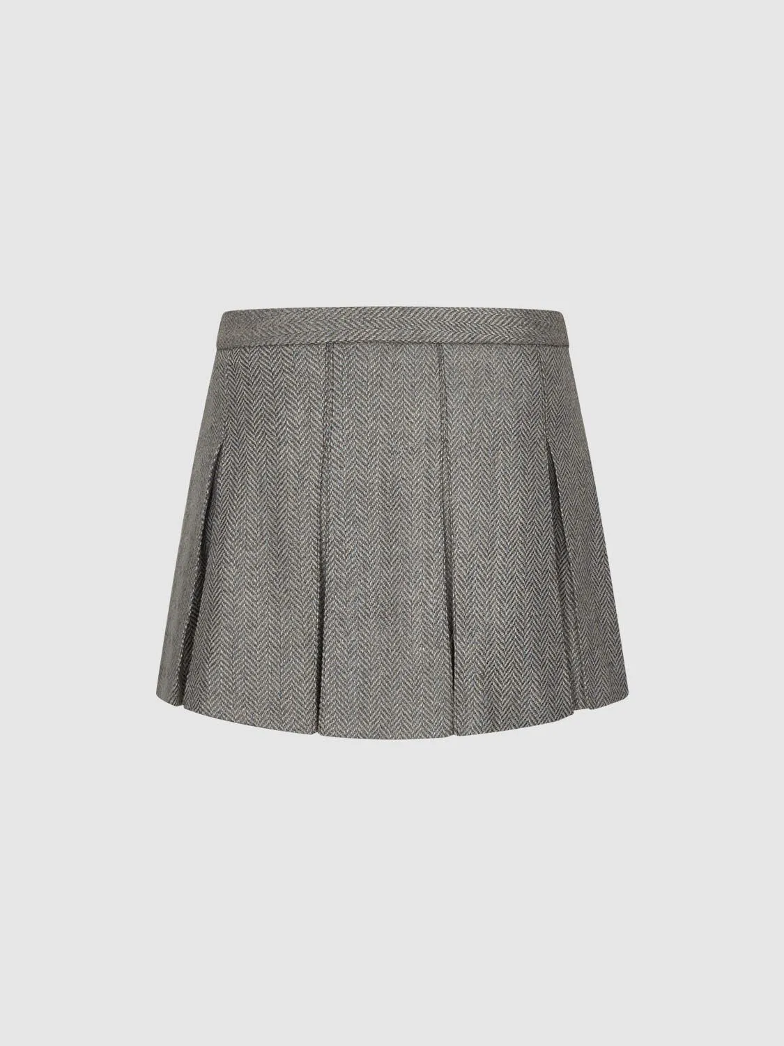 Belted Pleated A-Line Mini Skirts sold by Urban Revivo product image thumbnail 2