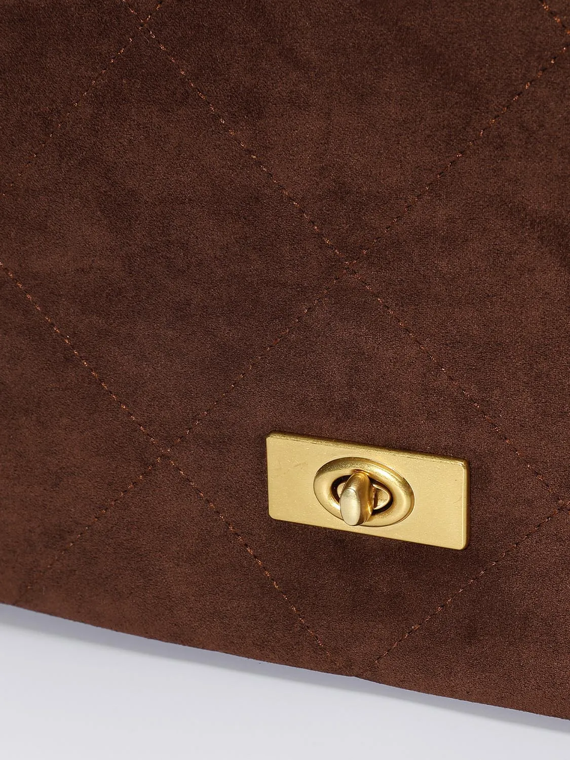 Gold Accent Square Shoulder Bags sold by Urban Revivo product image thumbnail 4