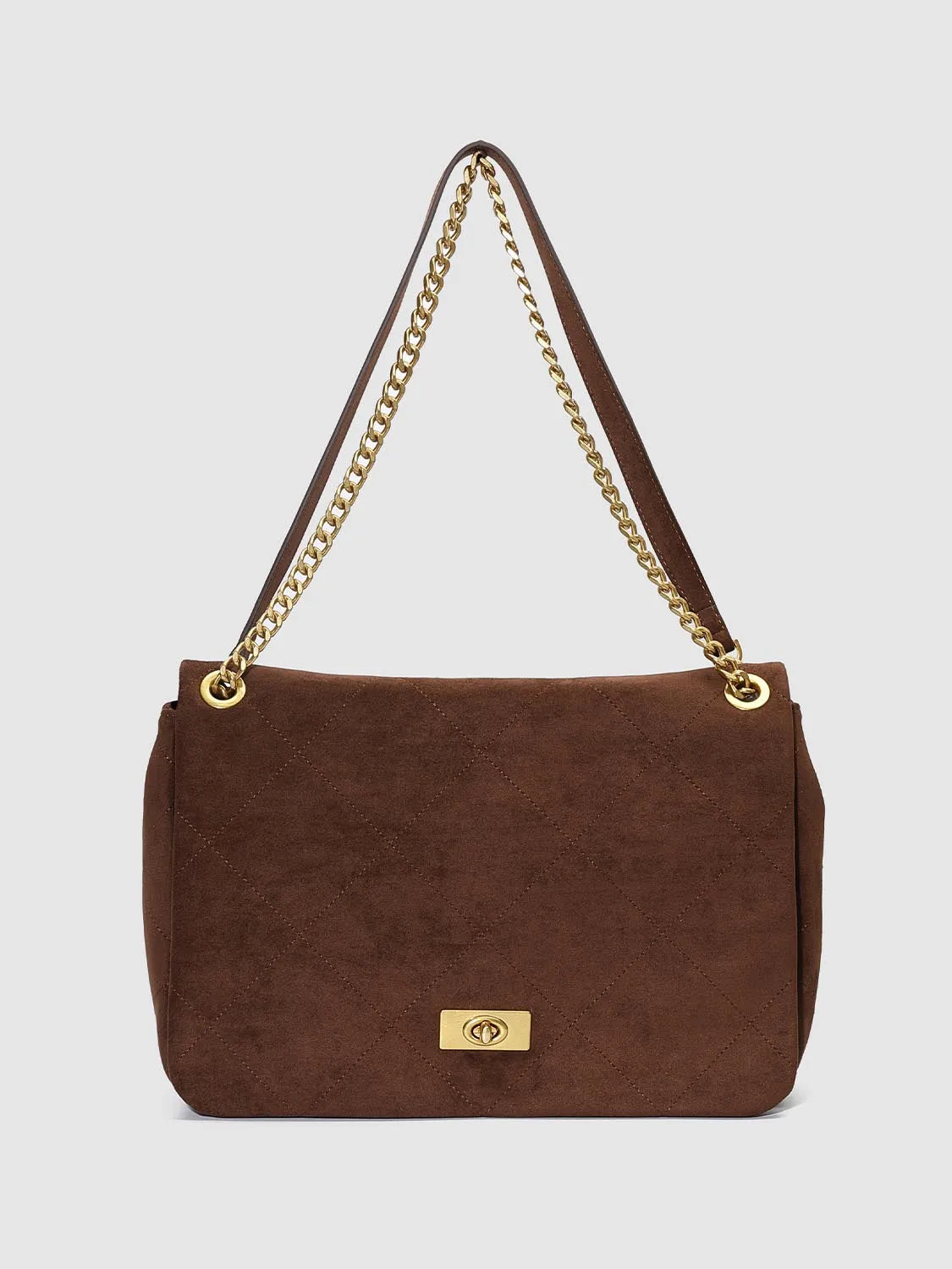 Gold Accent Square Shoulder Bags sold by Urban Revivo