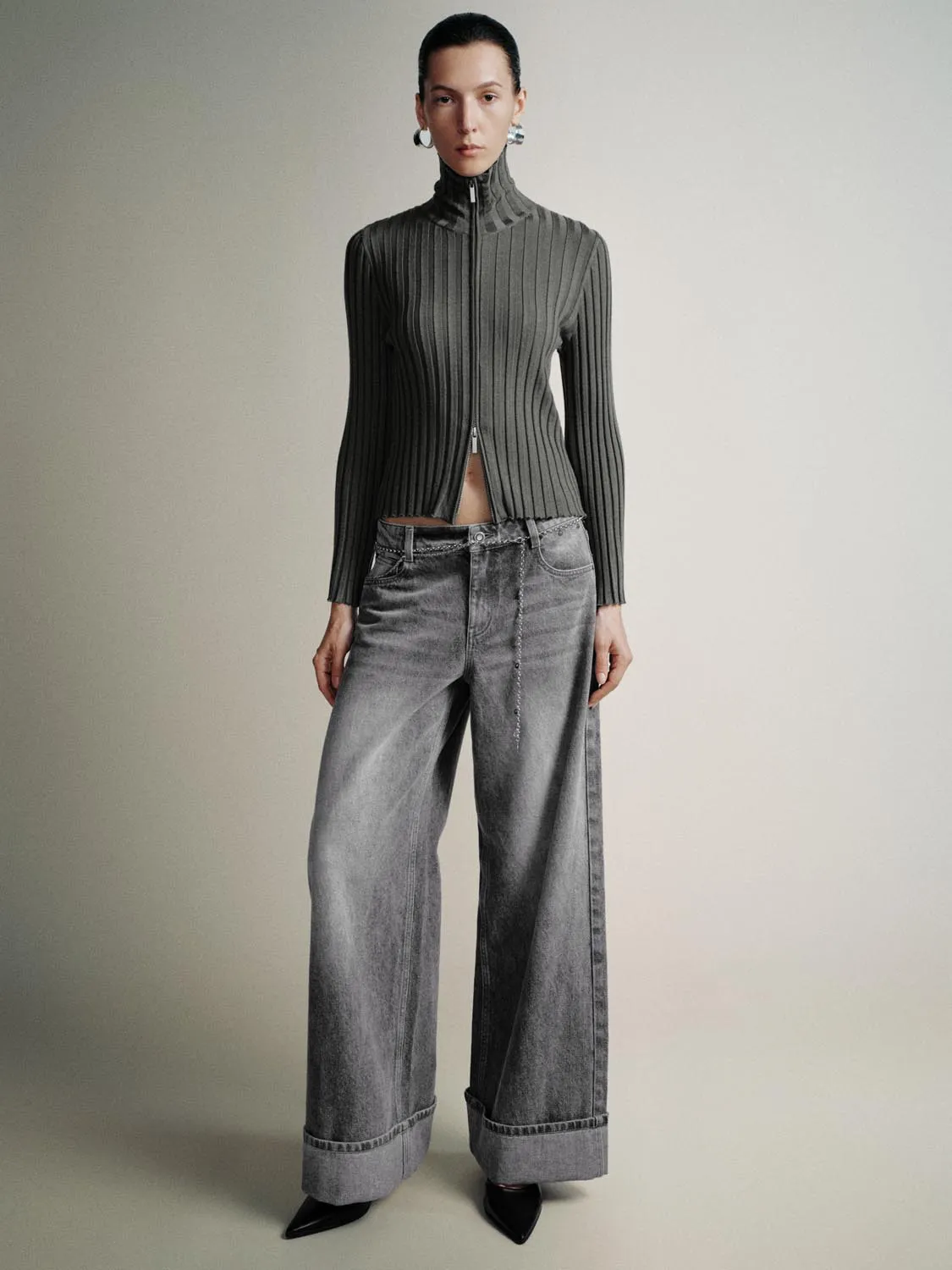 Full Zip Knitted Cardigans sold by Urban Revivo product image thumbnail 4