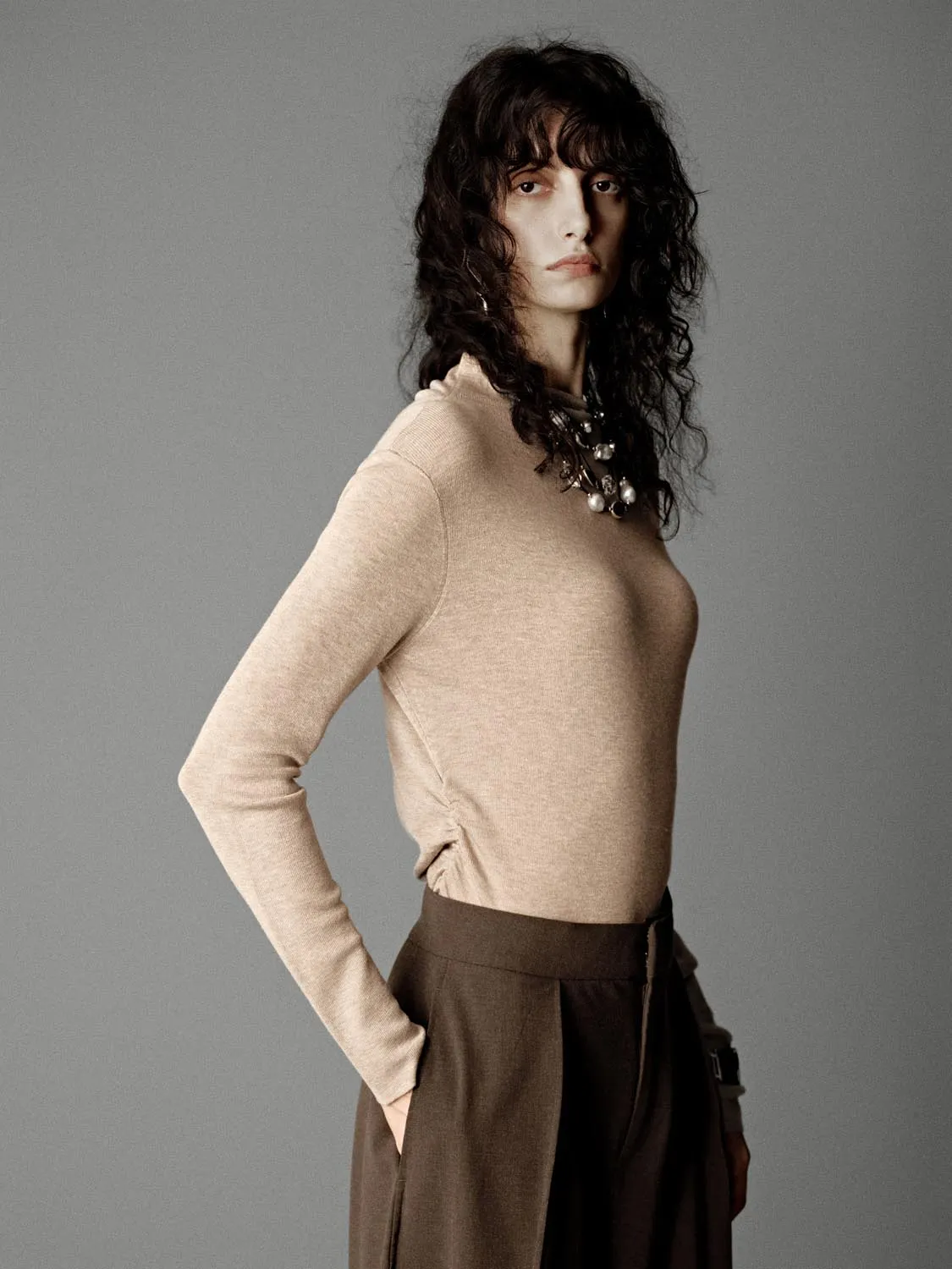 Asymmetric One Shoulder Knitted T-Shirts sold by Urban Revivo product image thumbnail 2