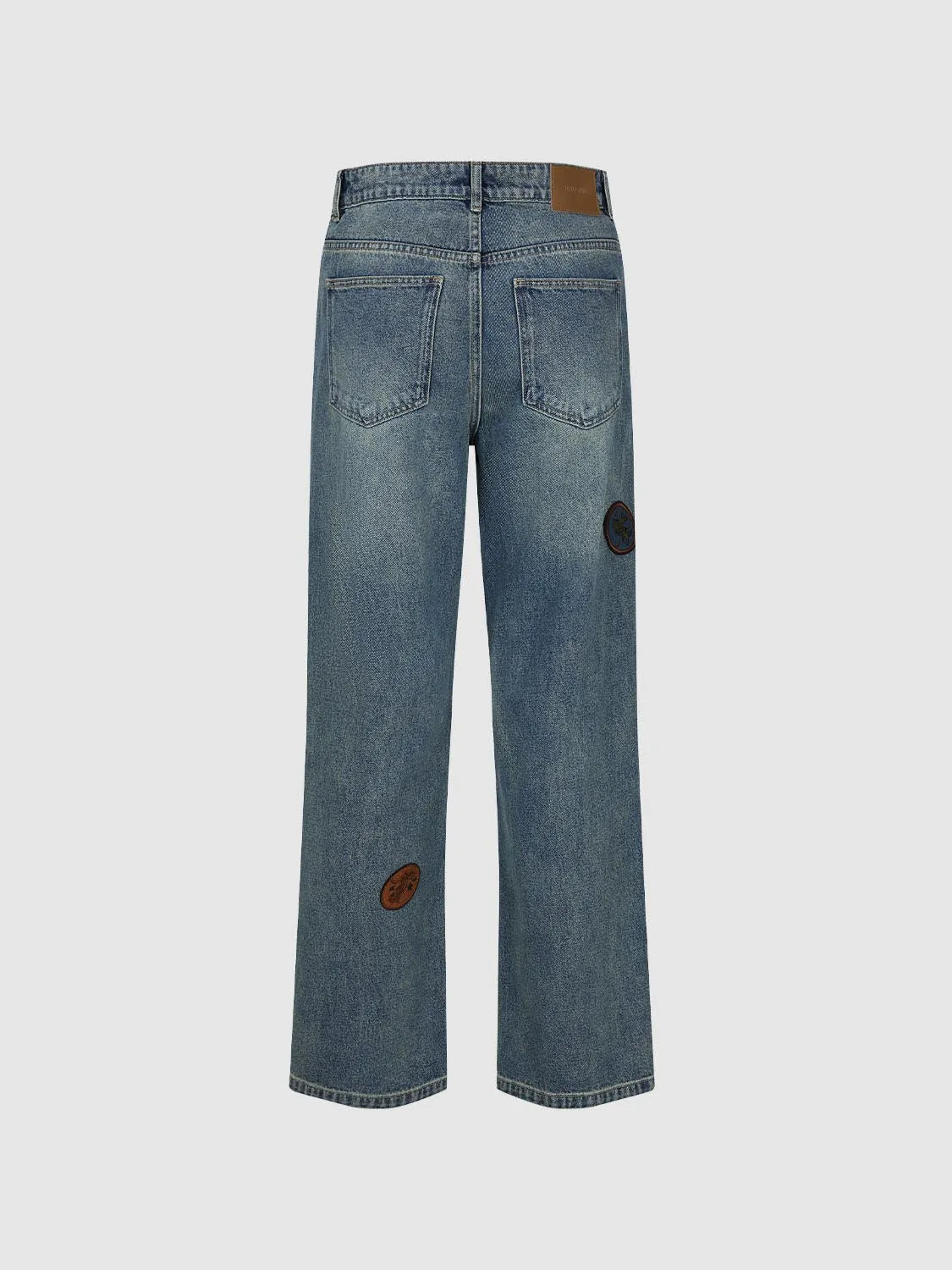 Embroidered Wide Leg Jeans sold by Urban Revivo product image thumbnail 2