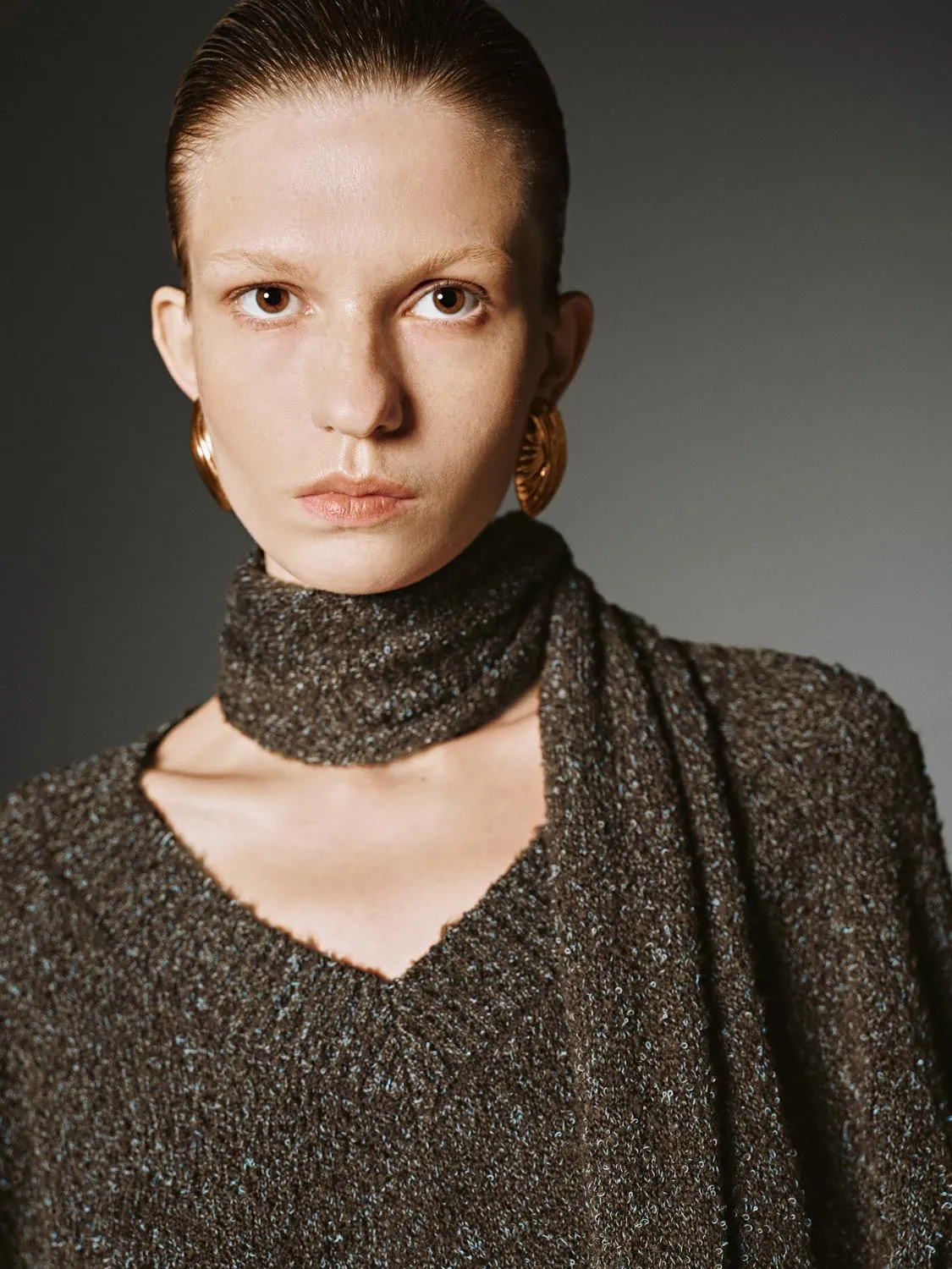 Scarf Neck Long Sleeve Knitted T-Shirts sold by Urban Revivo product image thumbnail 3