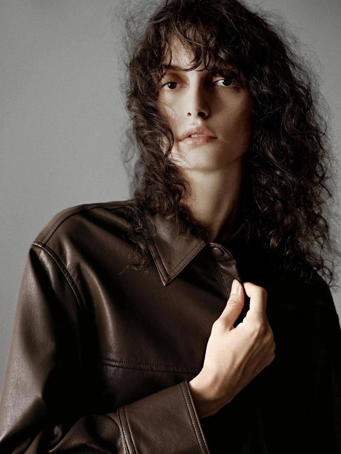 Vegan Leather Loose Fit Shirts sold by Urban Revivo product image thumbnail 3