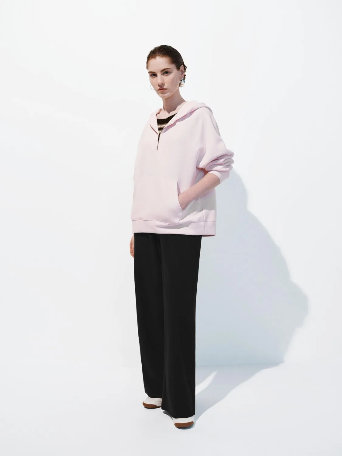 Hooded Half Zip Sweatshirts sold by Urban Revivo product image thumbnail 4