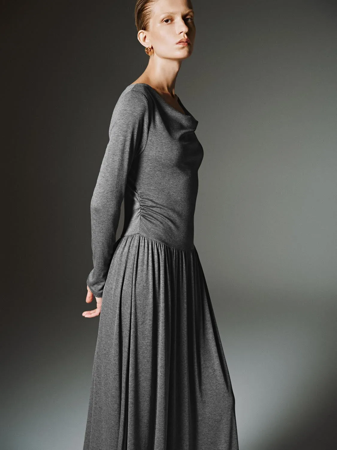 Drape A-Line Midi Dresses sold by Urban Revivo product image thumbnail 2