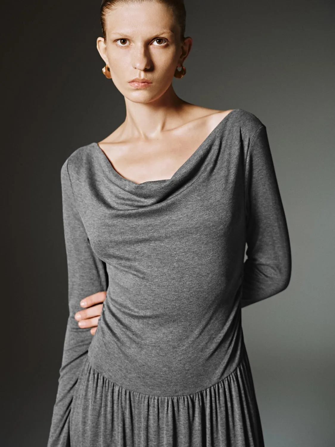 Drape A-Line Midi Dresses sold by Urban Revivo product image thumbnail 3