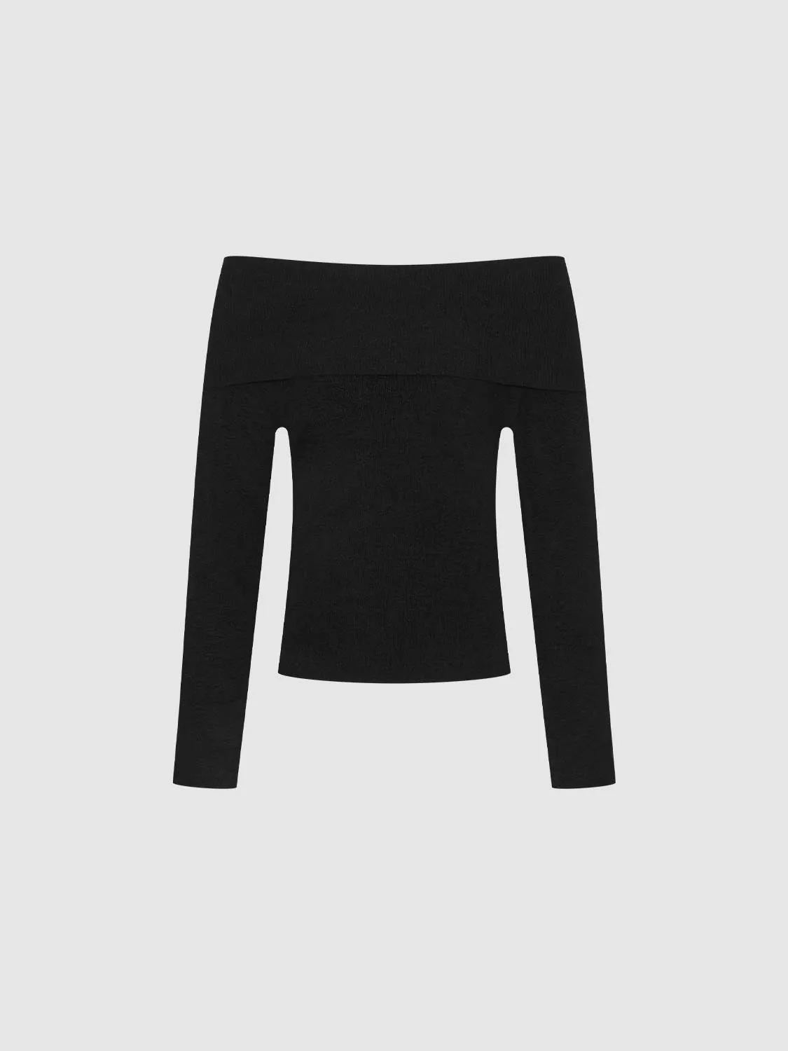 Off Shoulder Long Sleeve Knitted T-Shirts sold by Urban Revivo