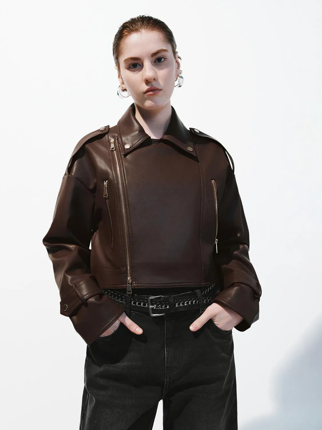 Zip Detail Wrap Front Jackets sold by Urban Revivo