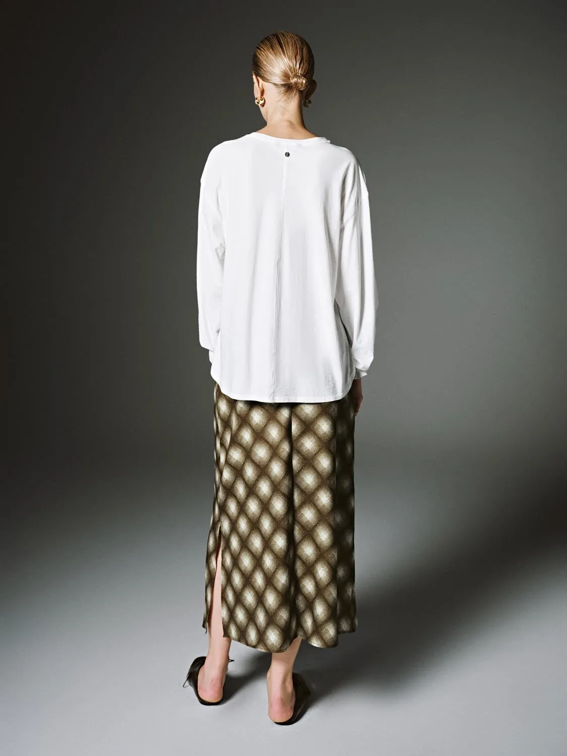 Drawstring Check A-Line Midi Skirts sold by Urban Revivo product image thumbnail 4