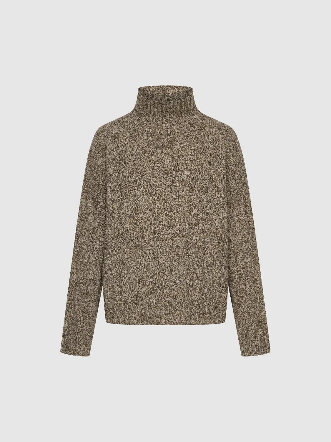 High Neck Cable Knitted T-Shirts sold by Urban Revivo product image thumbnail 4