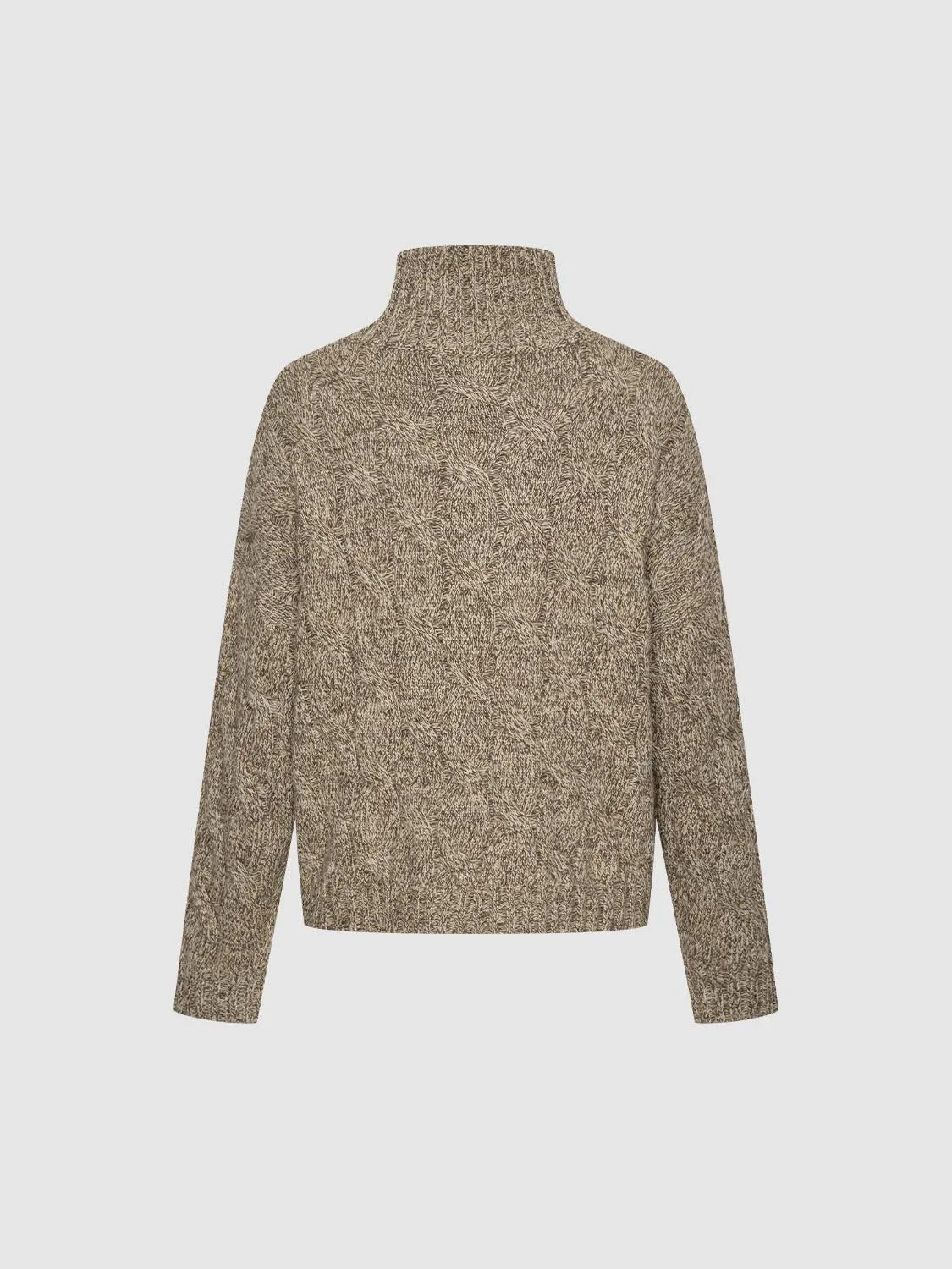 High Neck Cable Knitted T-Shirts sold by Urban Revivo product image thumbnail 2