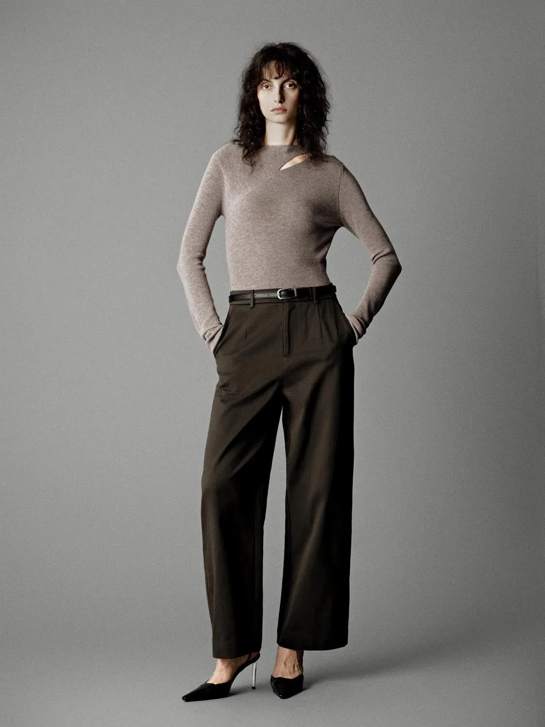 Ribbed Long Sleeve Knitted T-Shirts sold by Urban Revivo product image thumbnail 4