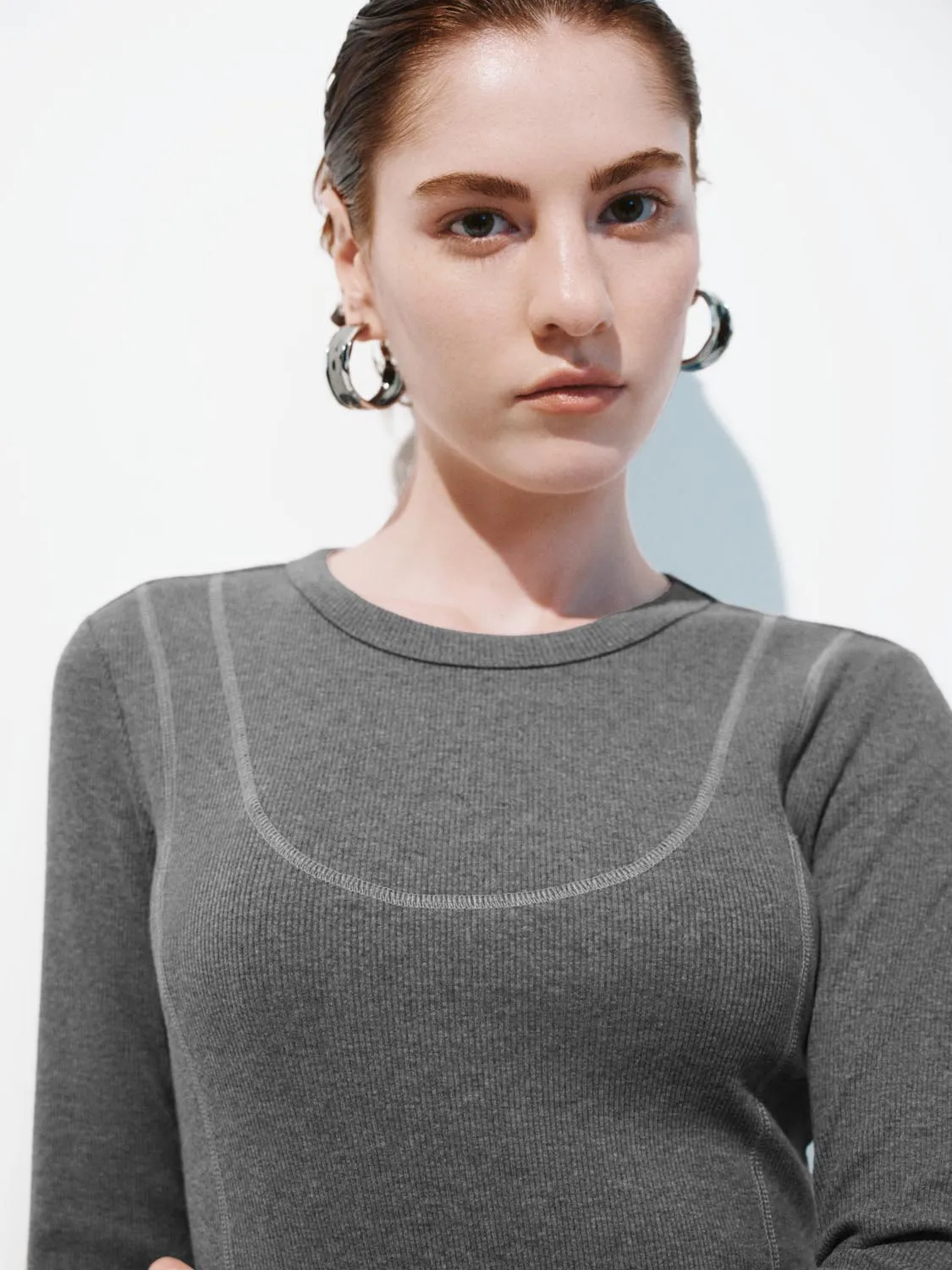 Long Sleeve A-Line Midi Dresses sold by Urban Revivo product image thumbnail 3