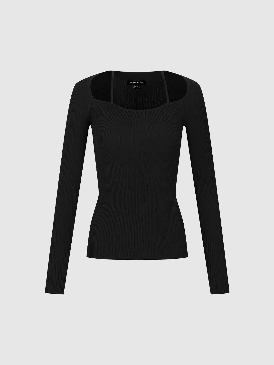 Strap Detail Long Sleeve Knitted T-Shirts sold by Urban Revivo product image thumbnail 4