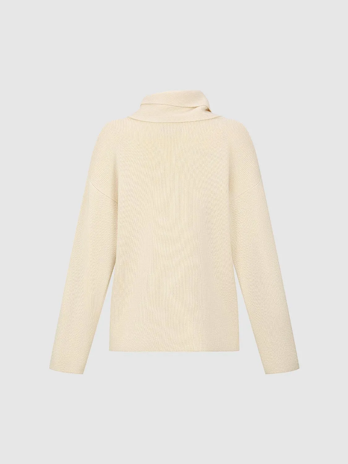 Scarf Neck Long Sleeve Knitted T-Shirts sold by Urban Revivo product image thumbnail 5