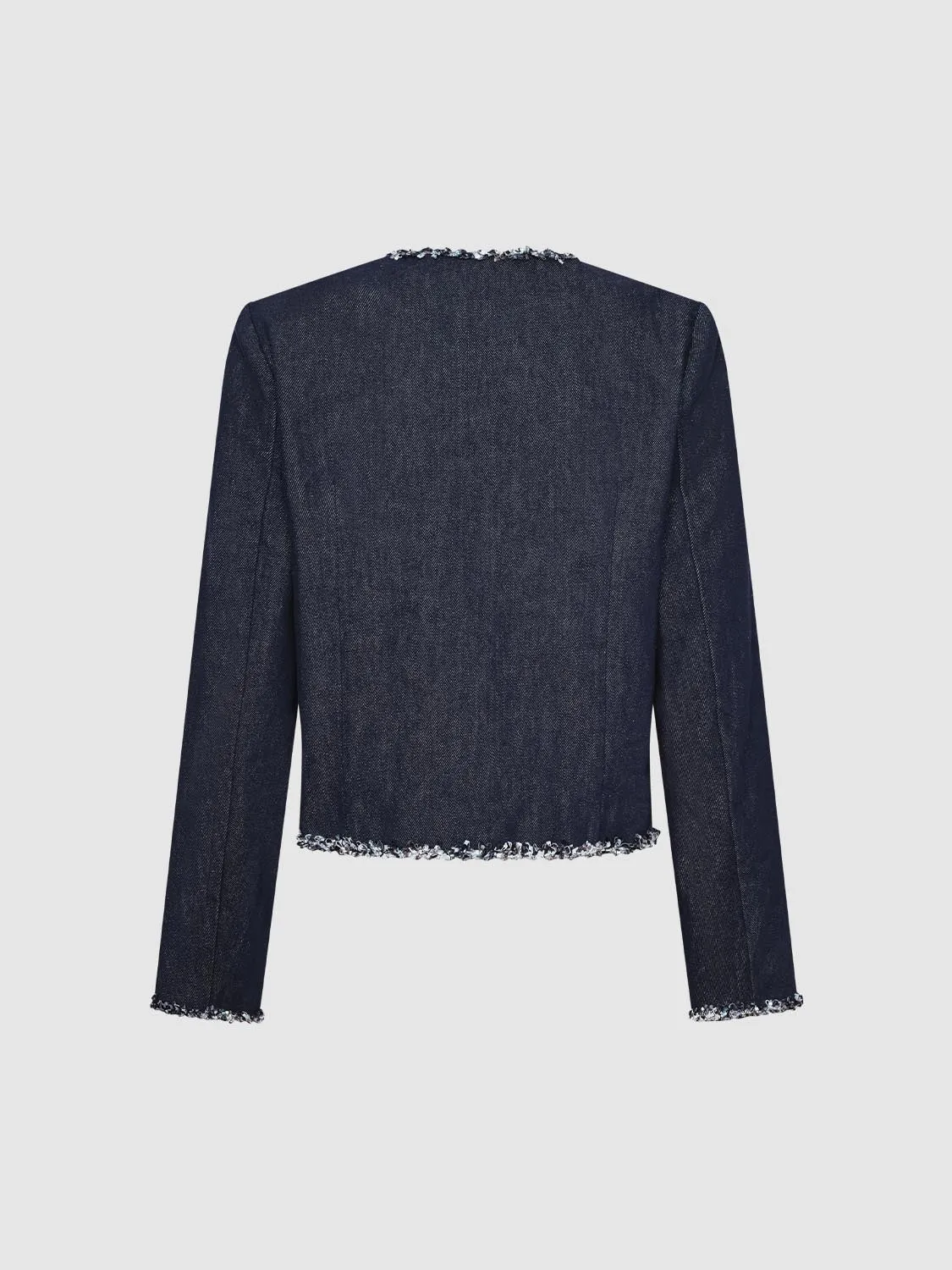 Tailored Contrast Trim Denim Jackets sold by Urban Revivo product image thumbnail 2