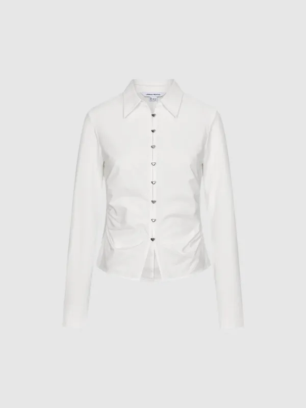 Ruched Slim Fit Shirts made by Urban Revivo
