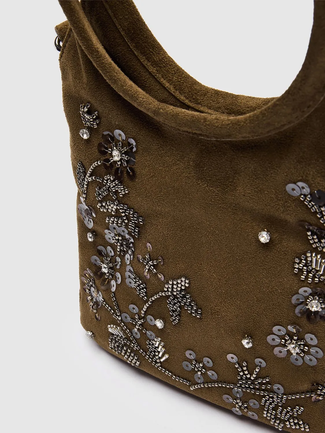 Floral Beaded Handle Shoulder Bags sold by Urban Revivo product image thumbnail 5