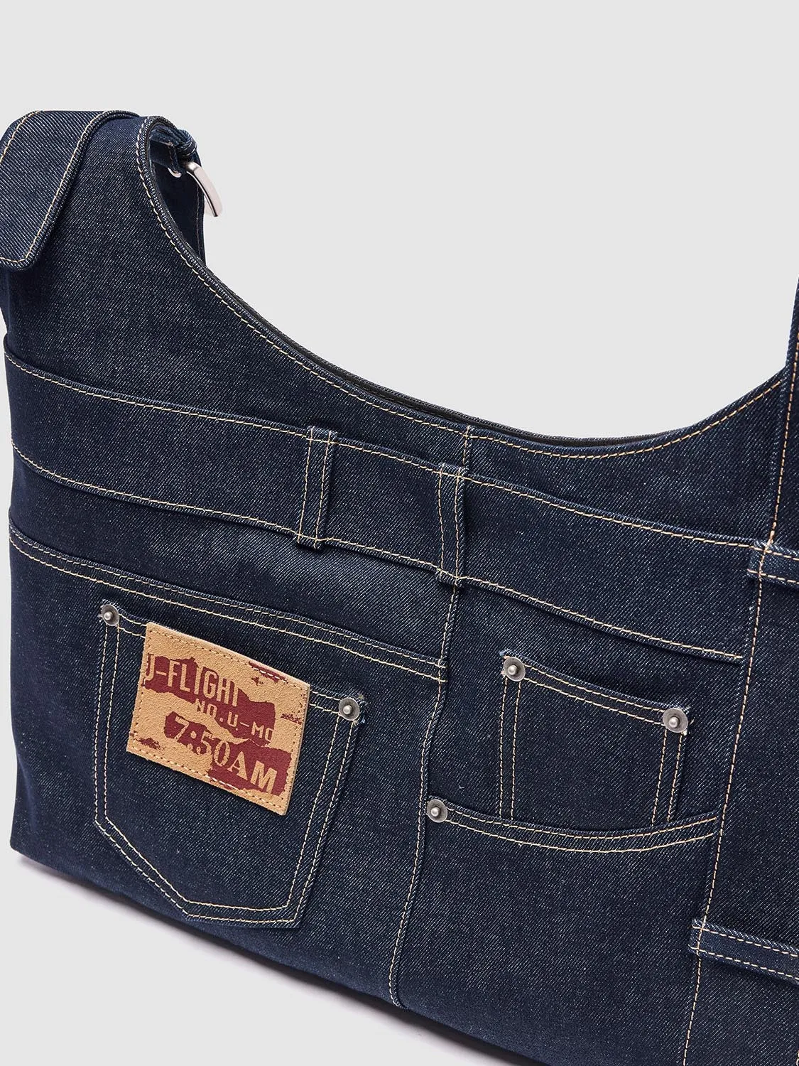 Buckled Denim Shoulder Bags sold by Urban Revivo product image thumbnail 5