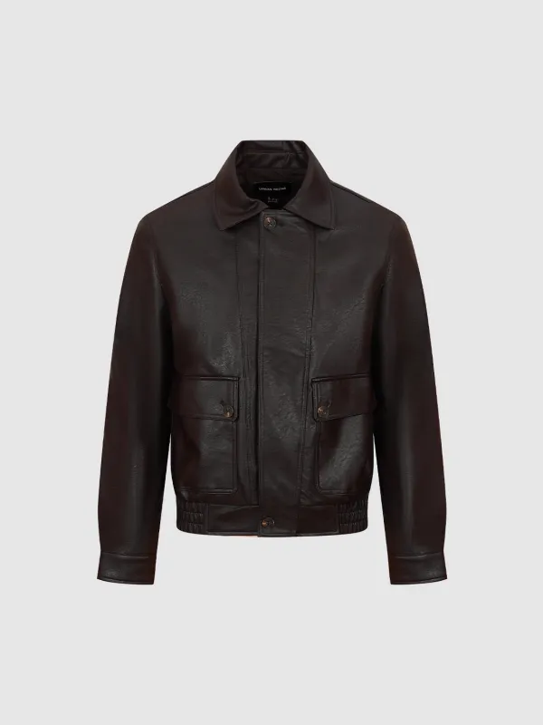 Vegan Leather Bomber Jackets sold by Urban Revivo