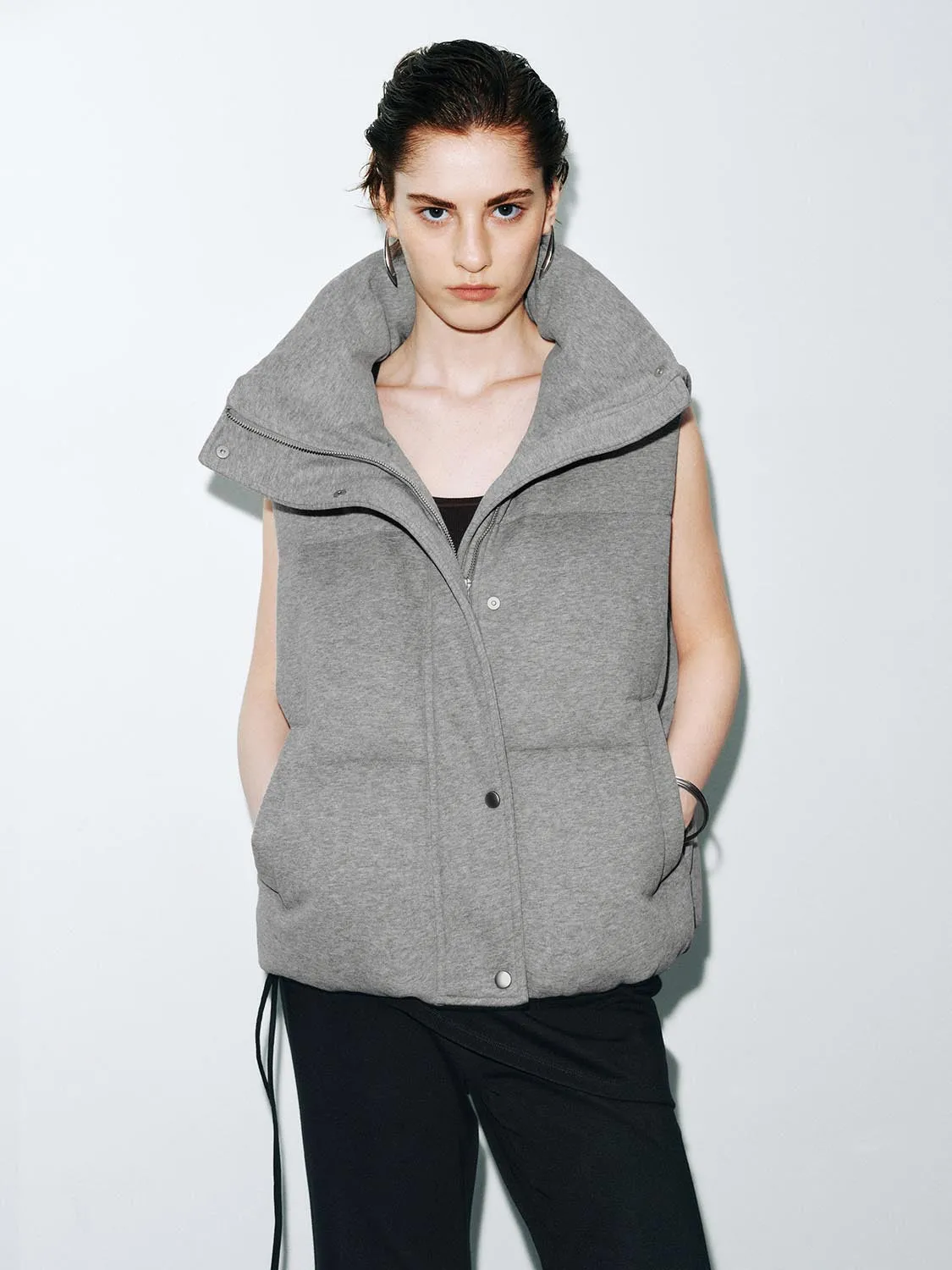 High Neck Padded Vest sold by Urban Revivo