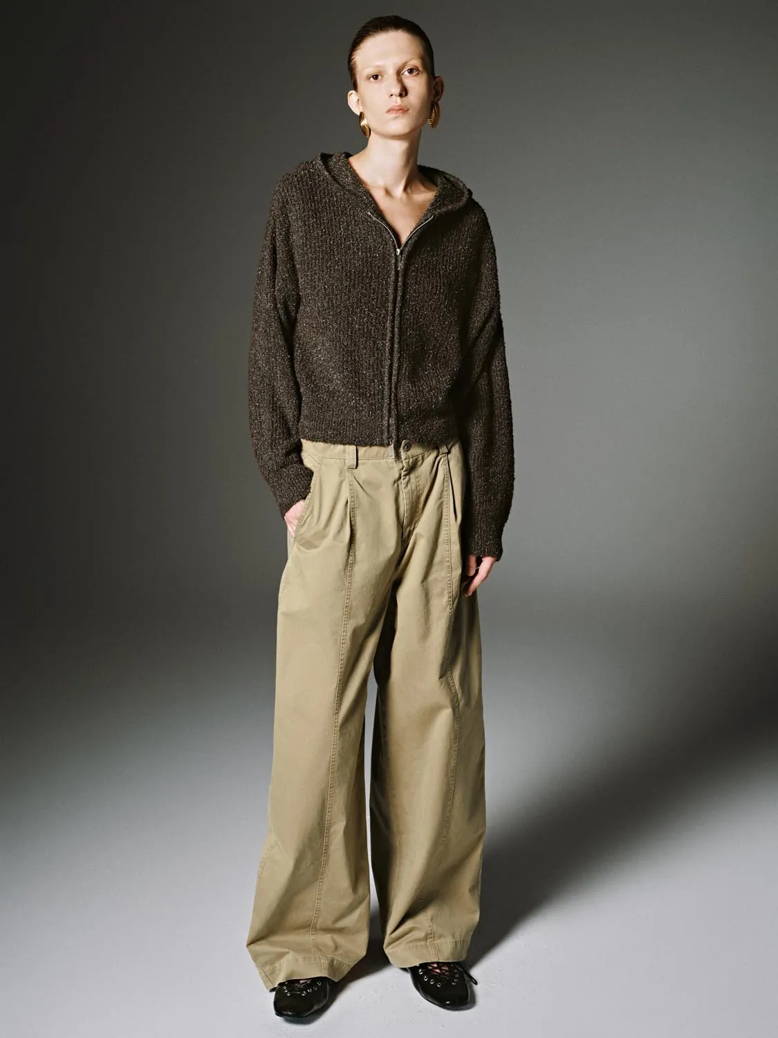 Collared Full Zip Knitted Cardigans sold by Urban Revivo product image thumbnail 4