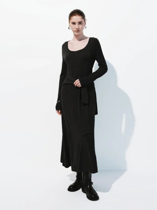 Long Sleeve Knitted Midi Dresses sold by Urban Revivo