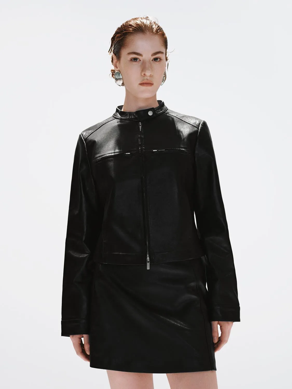 Cropped Vegan Leather Jackets sold by Urban Revivo