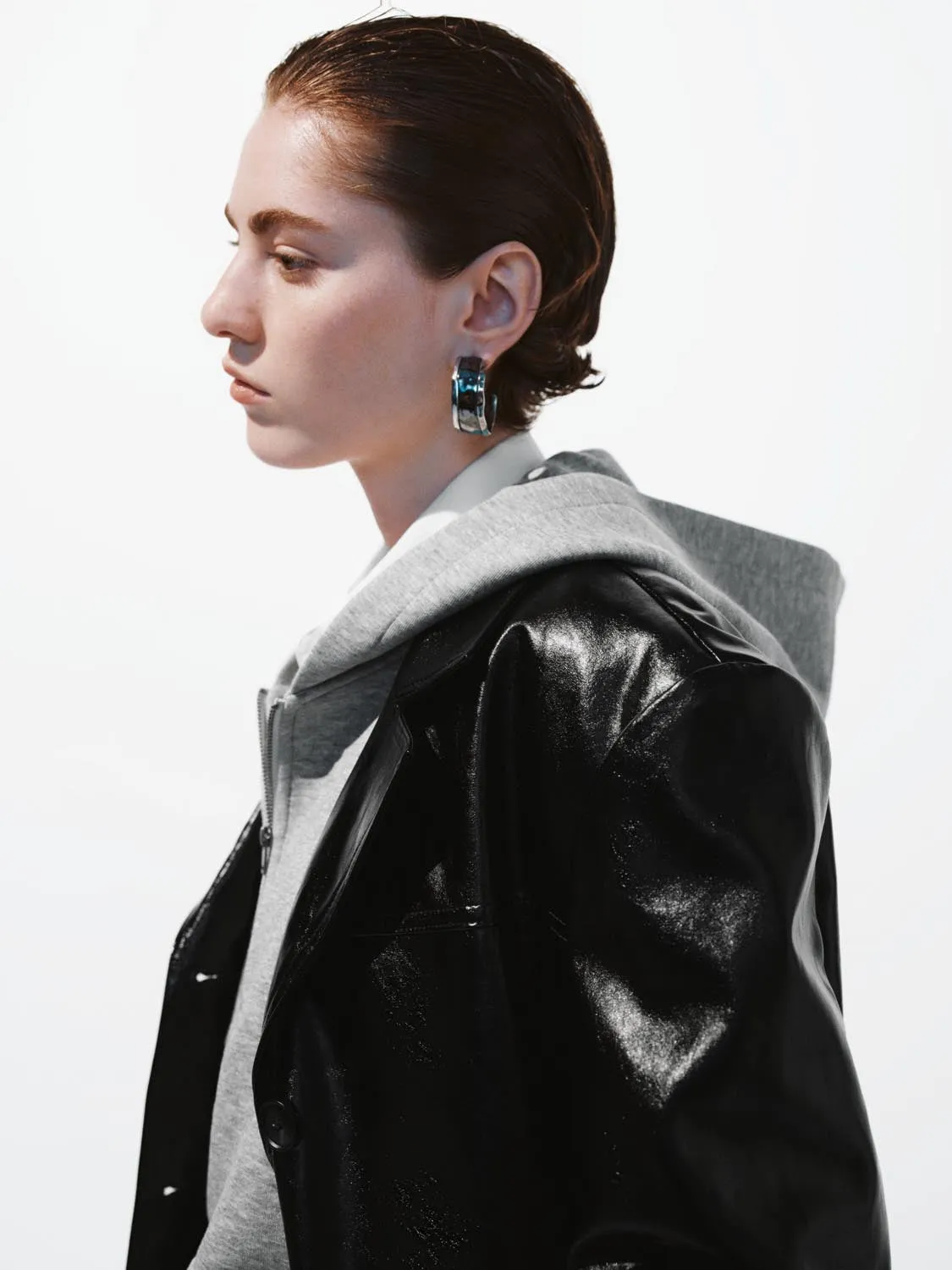 Vegan Leather Button Up Jackets sold by Urban Revivo product image thumbnail 3