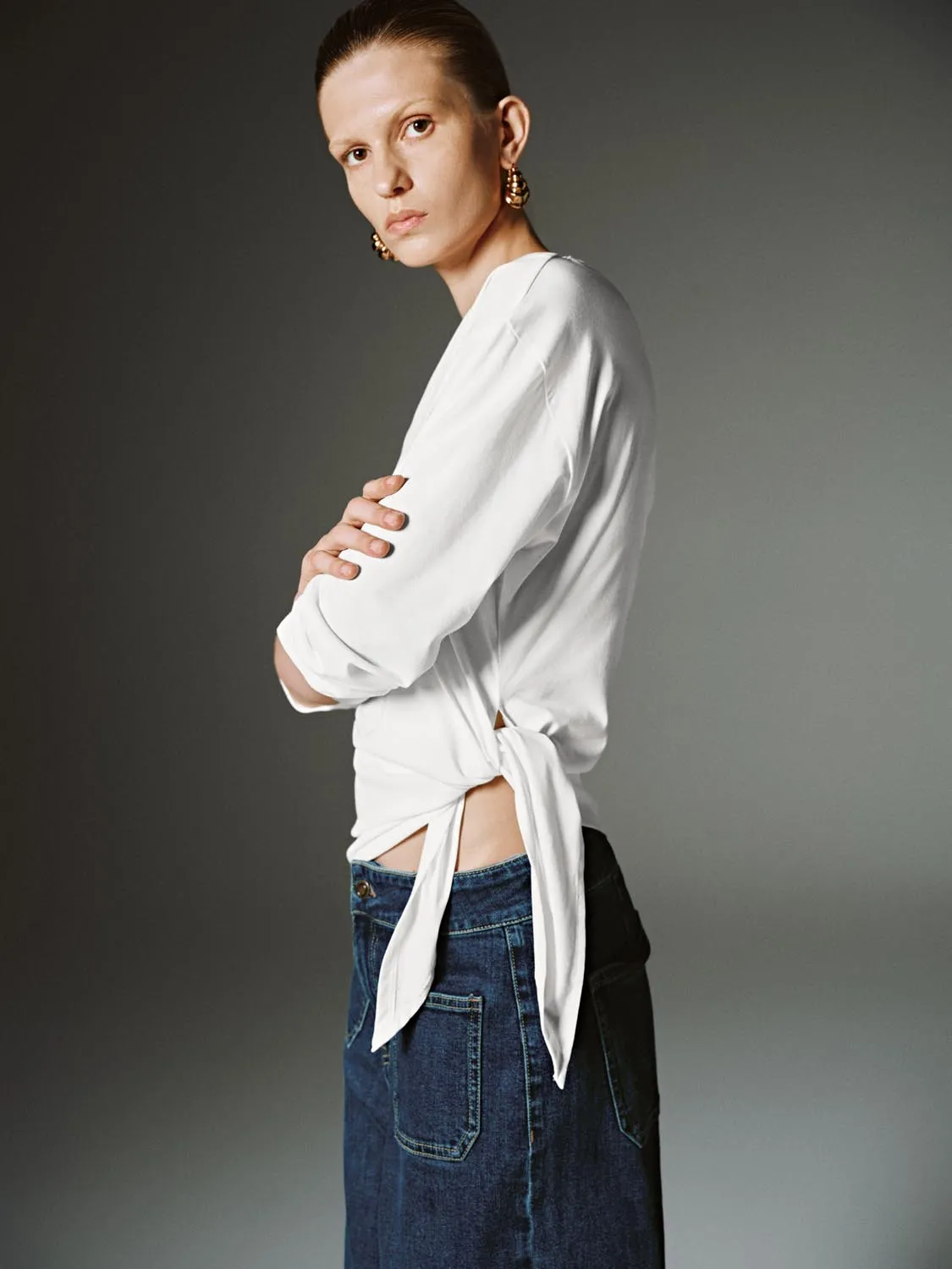 Tie Side Long Sleeve T-Shirts sold by Urban Revivo product image thumbnail 2