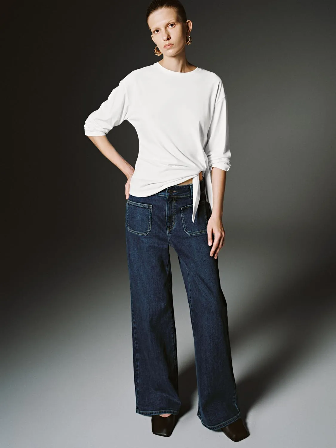 Tie Side Long Sleeve T-Shirts sold by Urban Revivo product image thumbnail 5