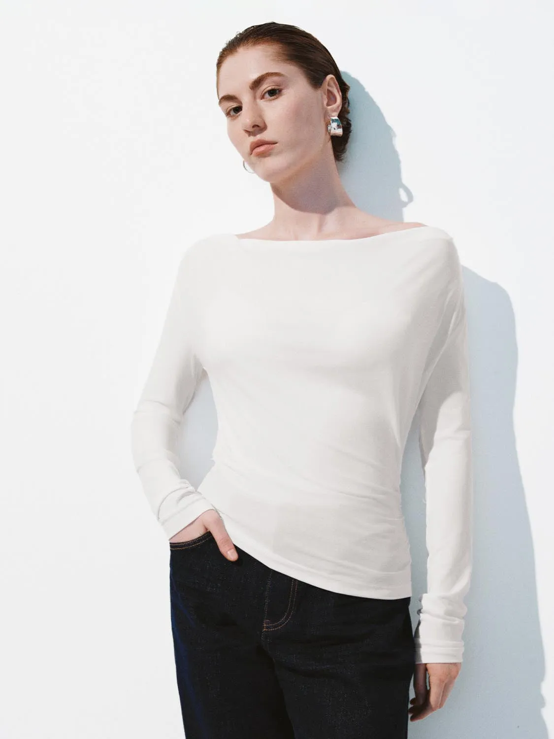 Ruched Long Sleeve T-Shirts sold by Urban Revivo