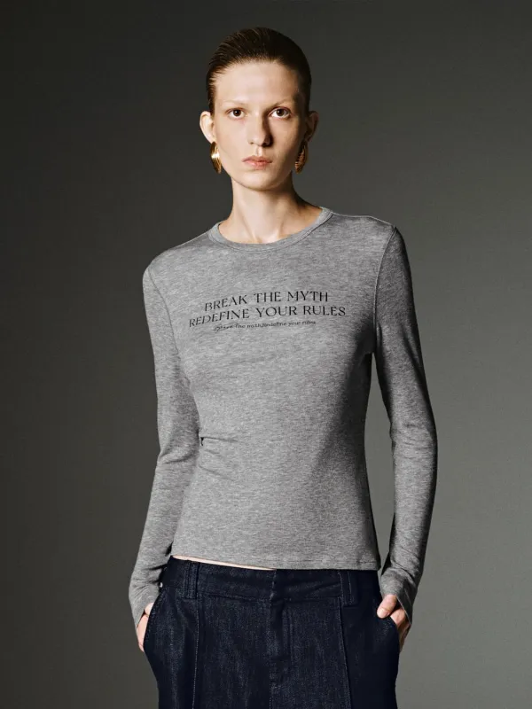 Graphic Skinny Long Sleeve T-Shirts sold by Urban Revivo