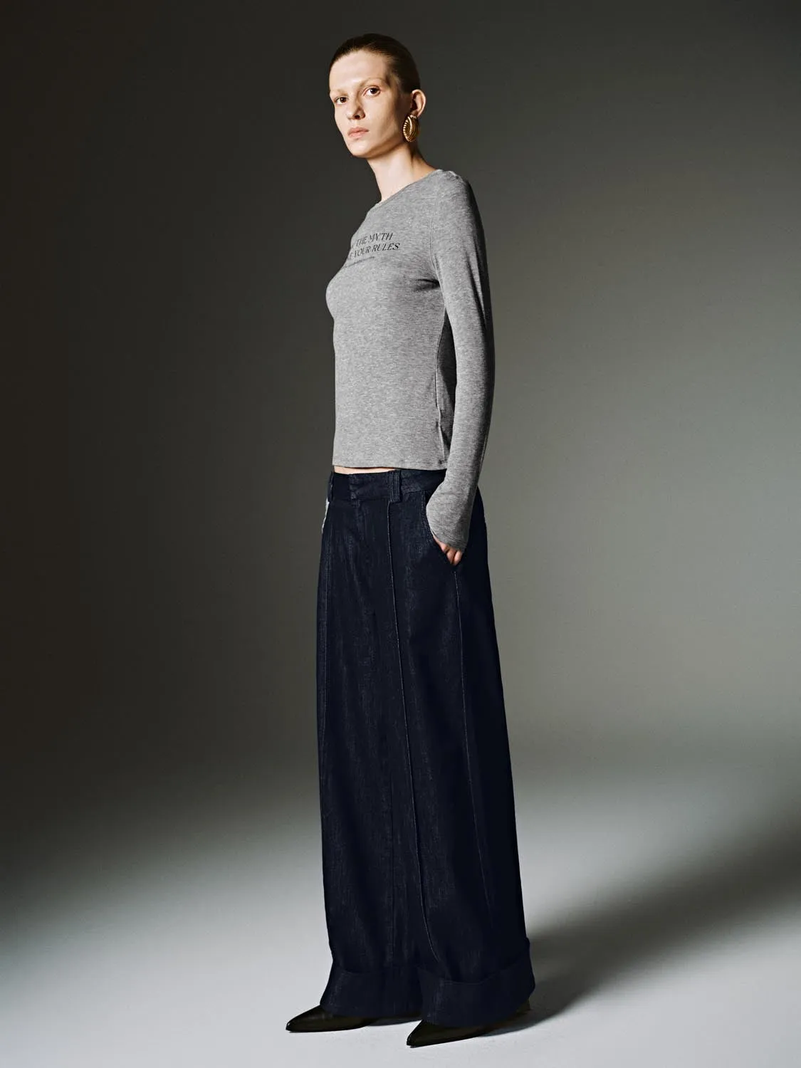 Graphic Skinny Long Sleeve T-Shirts sold by Urban Revivo product image thumbnail 5