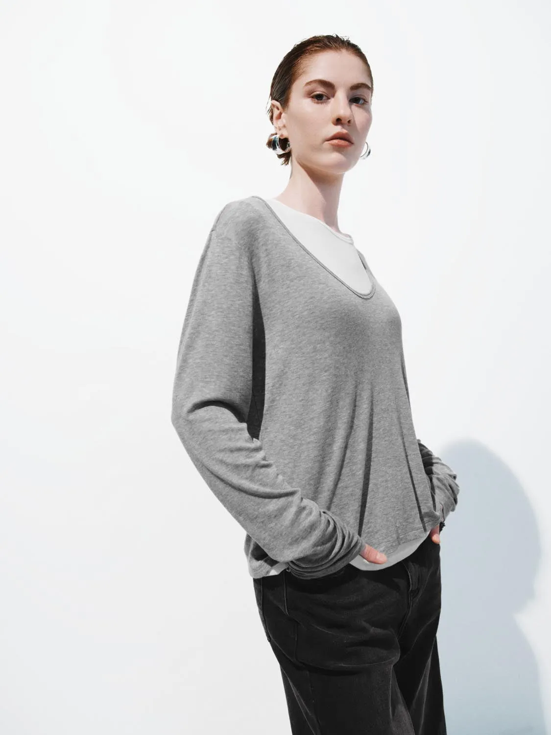 2 In 1 Long Sleeve T-Shirts sold by Urban Revivo product image thumbnail 5