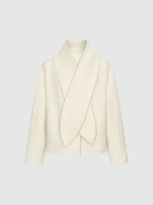 Scarf Oversize Pile Jackets sold by Urban Revivo