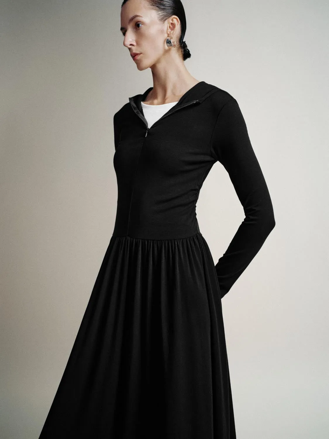 Long Sleeve A-Line Maxi Dresses sold by Urban Revivo product image thumbnail 2